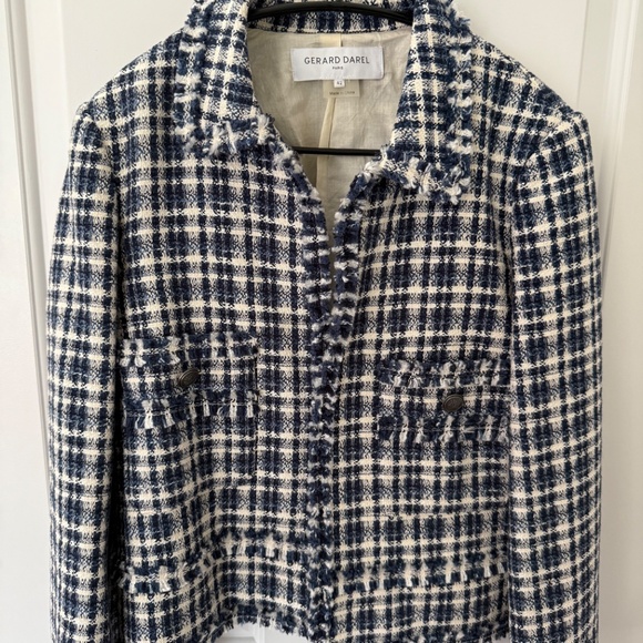 Gerard Darel Blue Tweed Jacket - Picture 3 of 5